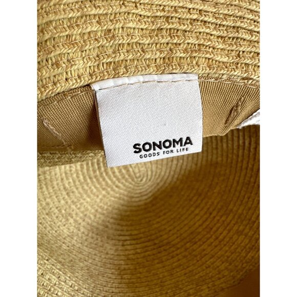 Sonoma Natural Fringe Detail Beach Sun Hat One Size - Picture 6 of 8